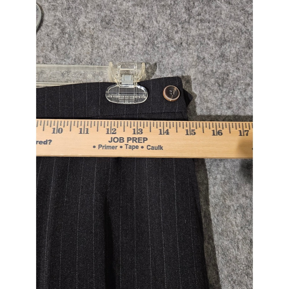 Brunello Cucinelli Trousers Women 4 Gray Pinstripe Wool Blend Italy - Picture 6 of 12